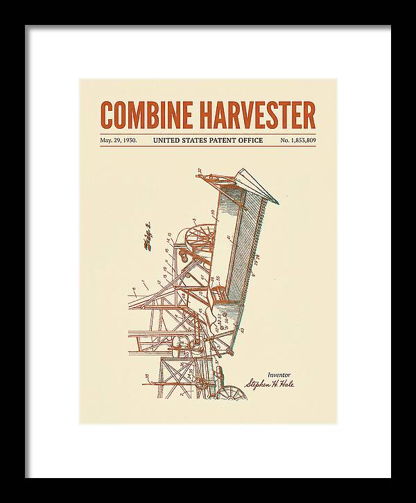Combine Harvester Retro Patent Us1853809a