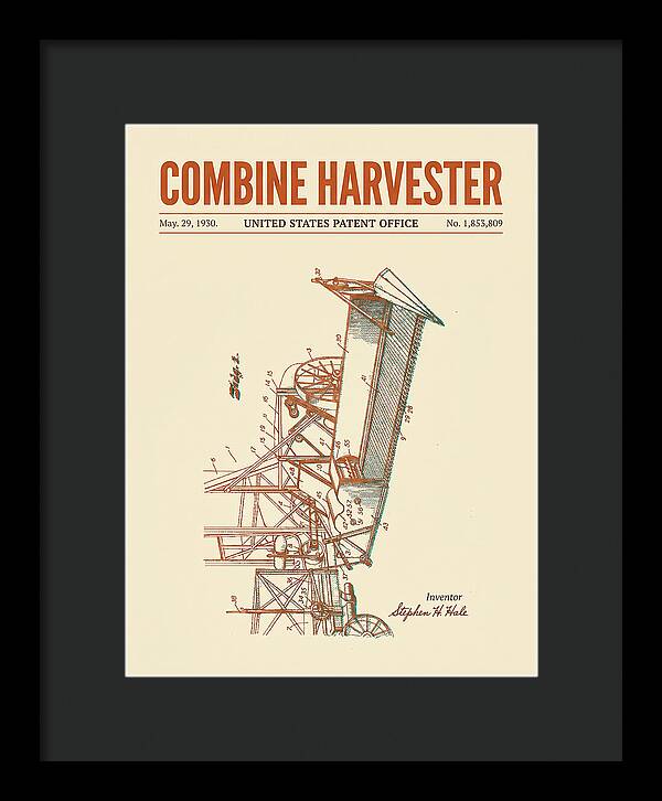 Combine Harvester Retro Patent Us1853809a
