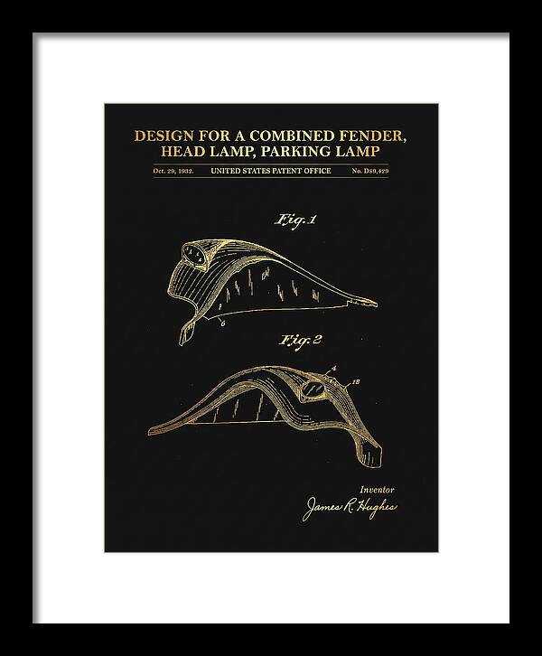 Combined Fender, Head Lamp And Parking Lamp Gold Patent Usd89429s