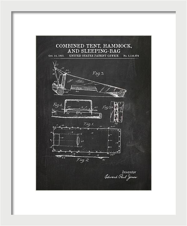 Combined Tent, Hammock, And Sleeping Bag Chalkboard Patent Us1116074a