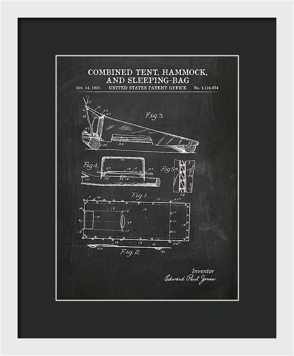 Combined Tent, Hammock, And Sleeping Bag Chalkboard Patent Us1116074a