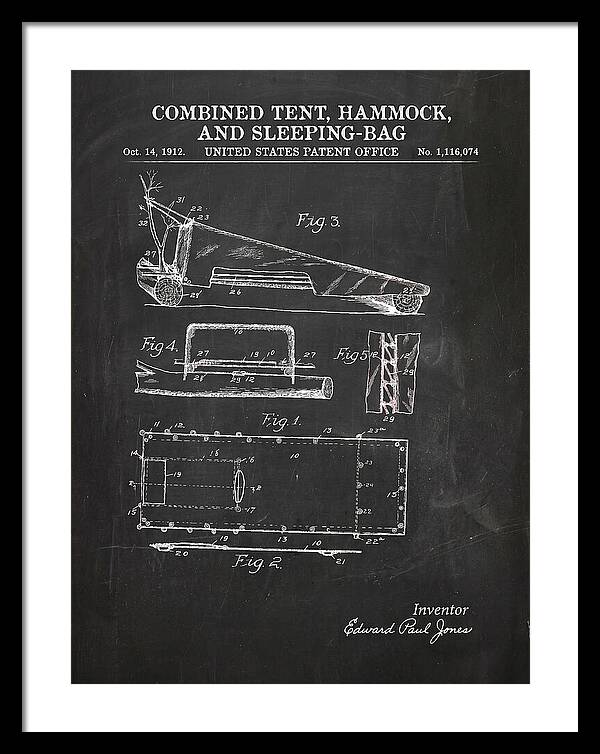 Combined Tent, Hammock, And Sleeping Bag Chalkboard Patent Us1116074a