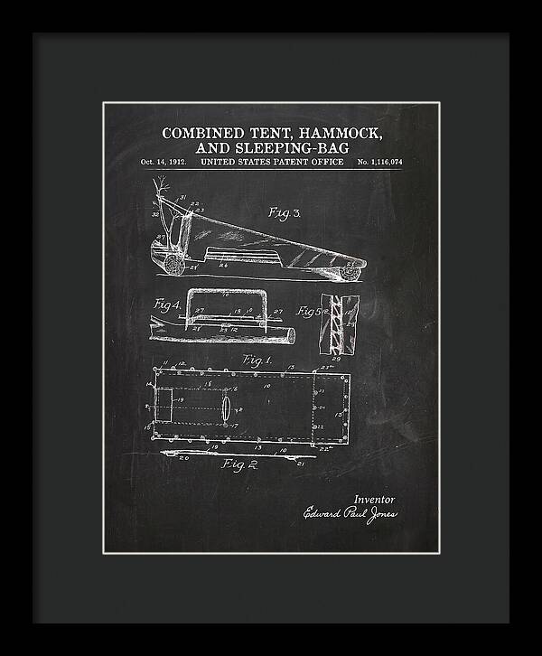 Combined Tent, Hammock, And Sleeping Bag Chalkboard Patent Us1116074a