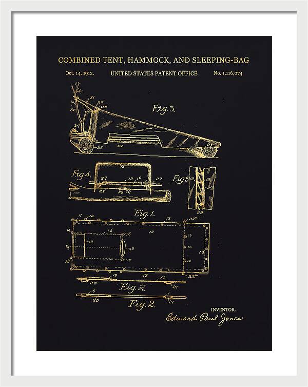 Combined Tent, Hammock, And Sleeping Bag Gold Patent Us1116074a