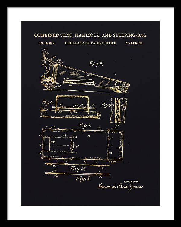 Combined Tent, Hammock, And Sleeping Bag Gold Patent Us1116074a