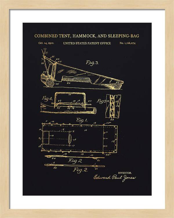 Combined Tent, Hammock, And Sleeping Bag Gold Patent Us1116074a