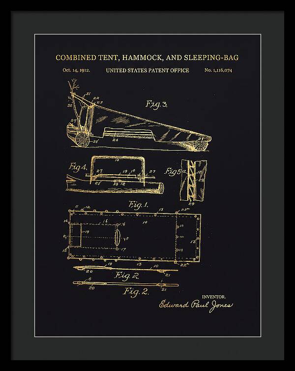 Combined Tent, Hammock, And Sleeping Bag Gold Patent Us1116074a