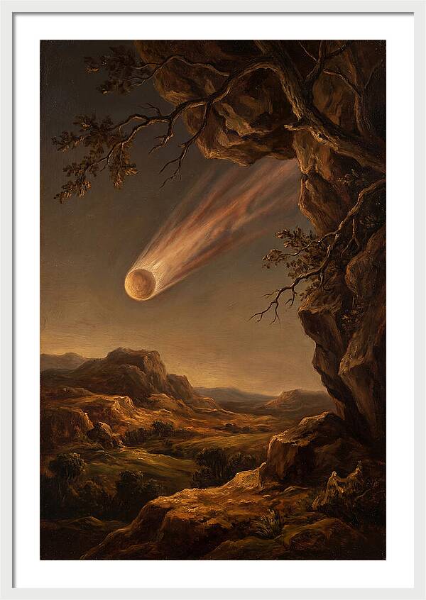 Comet Gliding Through Twilight