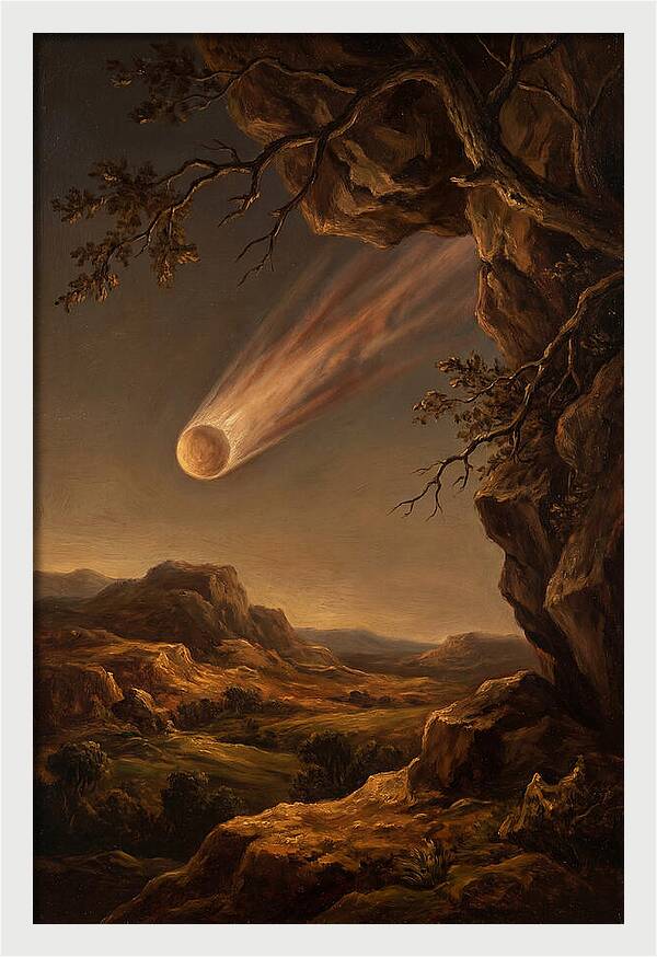 Comet Gliding Through Twilight