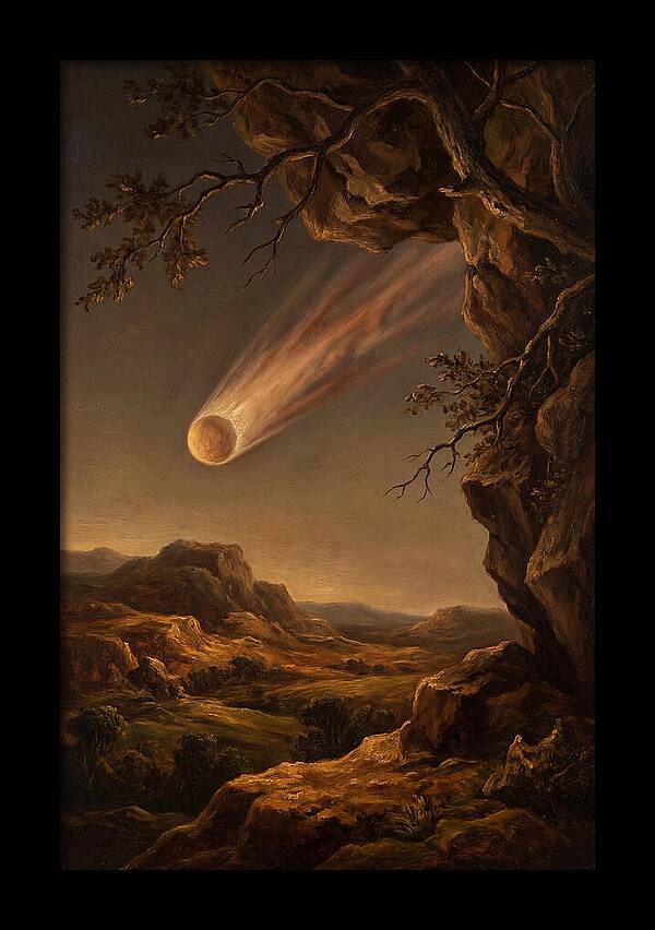 Comet Gliding Through Twilight