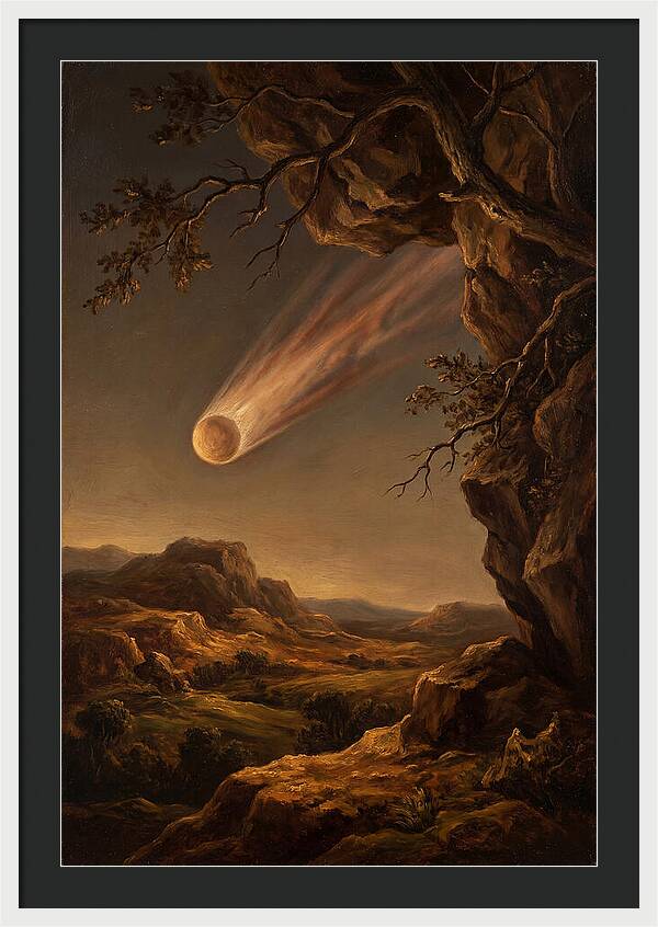 Comet Gliding Through Twilight