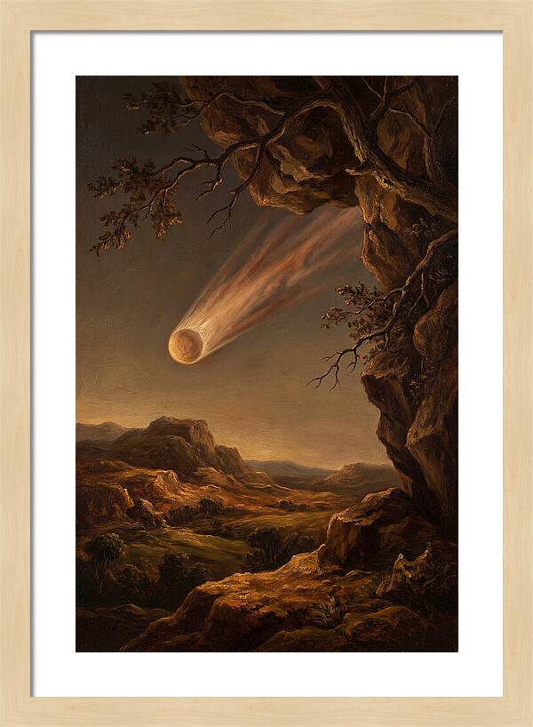 Comet Gliding Through Twilight
