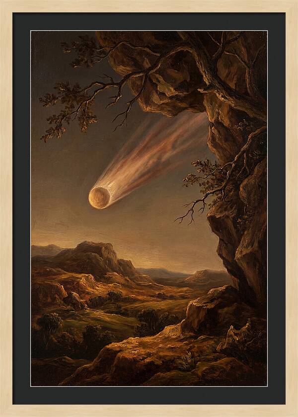 Comet Gliding Through Twilight