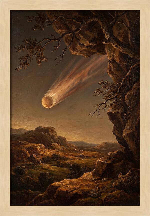 Comet Gliding Through Twilight
