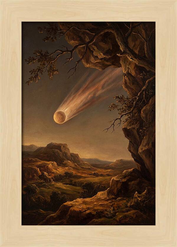Comet Gliding Through Twilight
