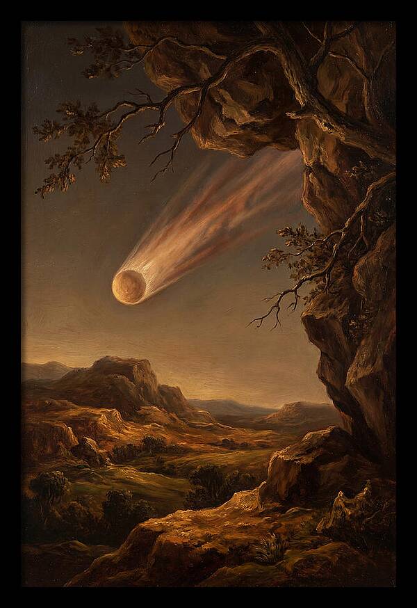 Comet Gliding Through Twilight