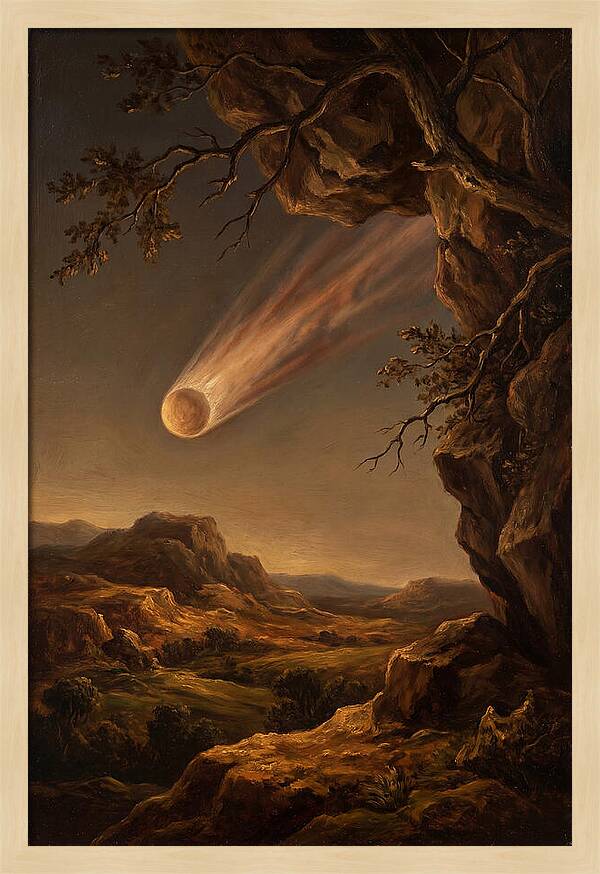 Comet Gliding Through Twilight