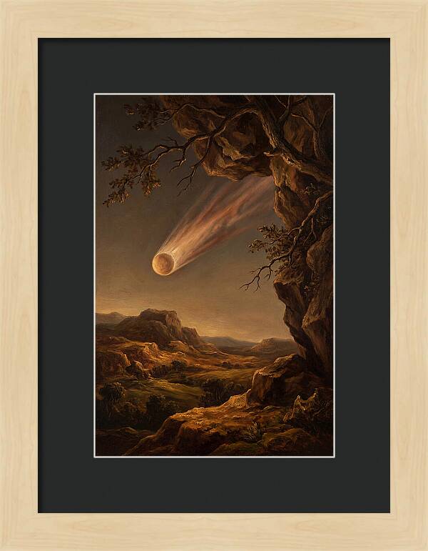 Comet Gliding Through Twilight