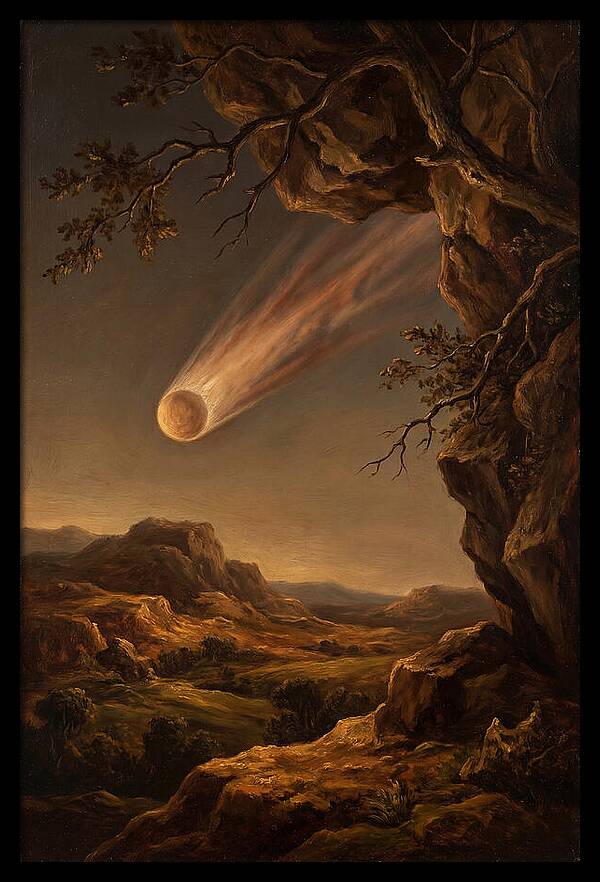 Comet Gliding Through Twilight