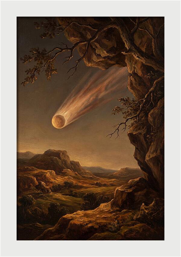 Comet Gliding Through Twilight