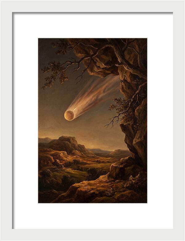 Comet Gliding Through Twilight
