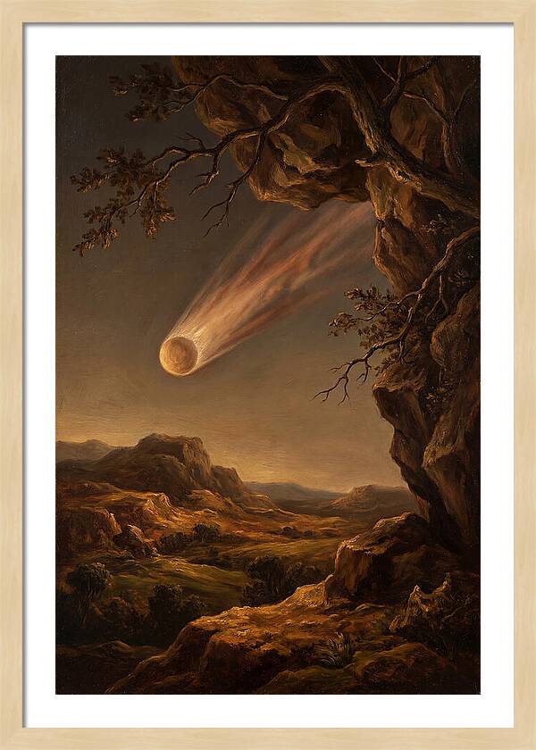Comet Gliding Through Twilight
