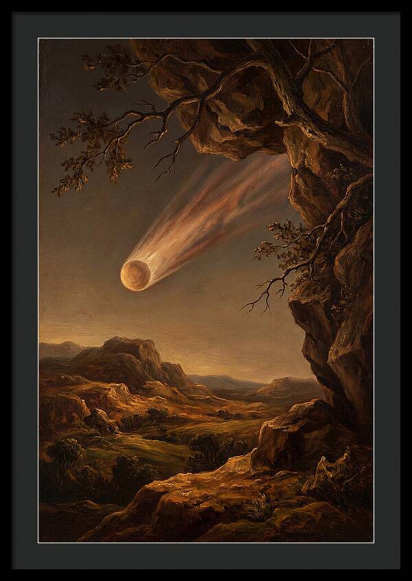Comet Gliding Through Twilight