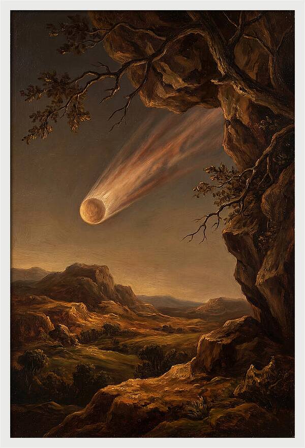 Comet Gliding Through Twilight