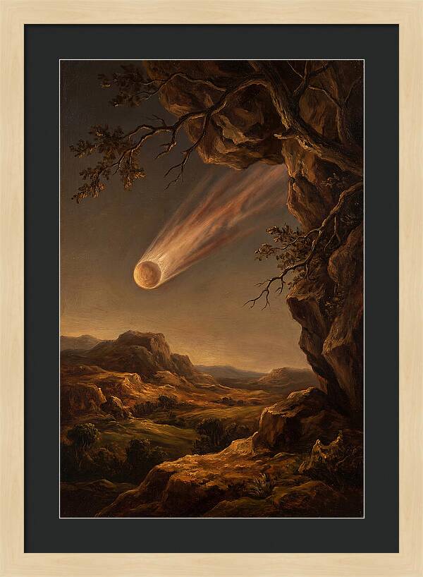 Comet Gliding Through Twilight