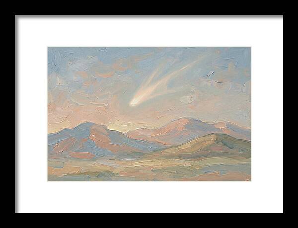 Comet Tail Above Serene Mountains