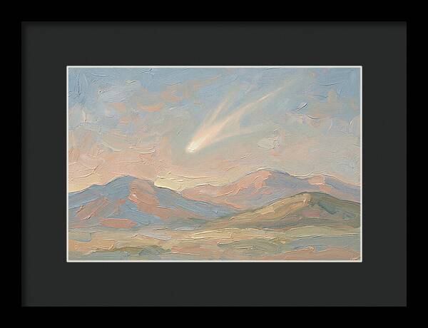 Comet Tail Above Serene Mountains