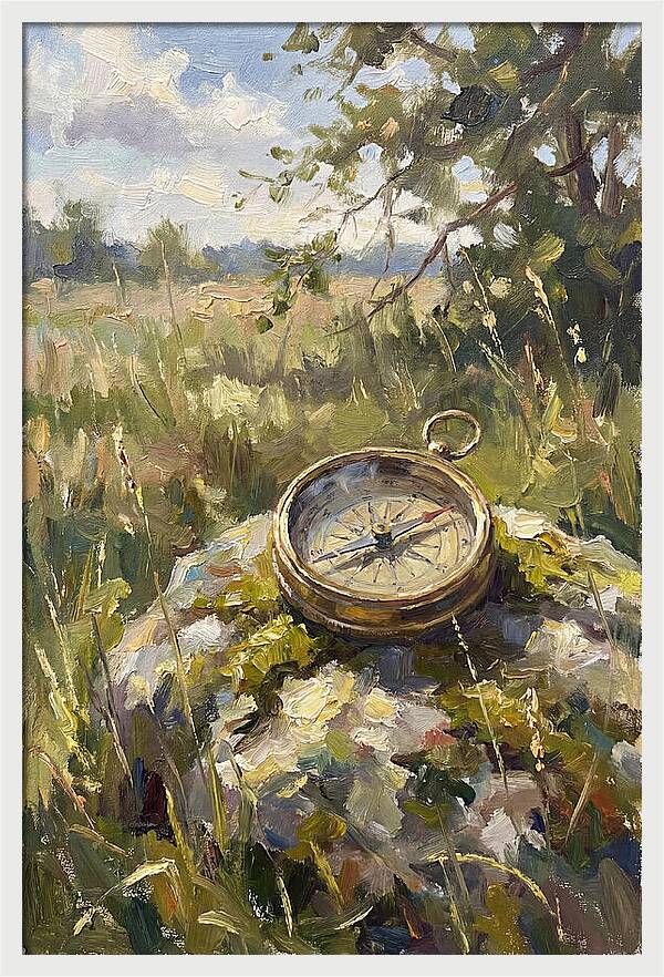Compass In Natures Embrace