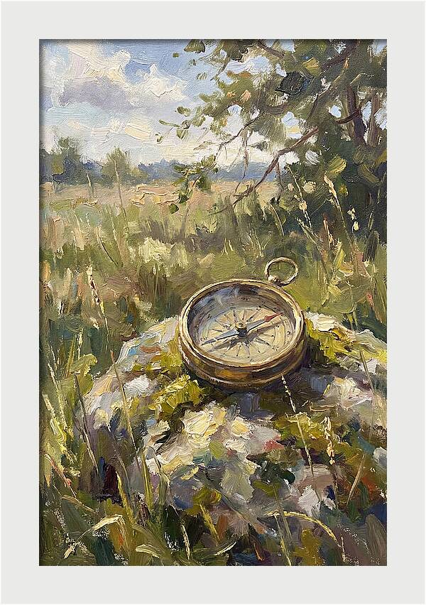 Compass In Natures Embrace