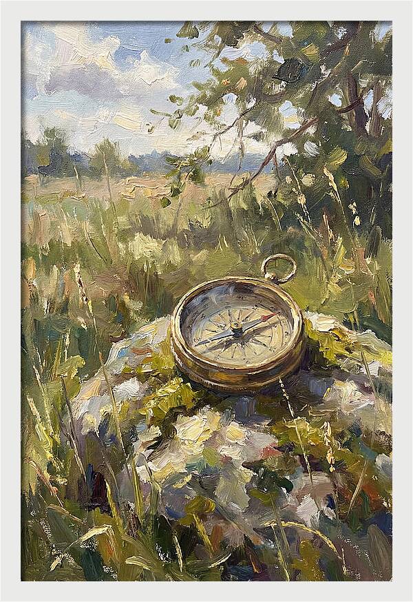Compass In Natures Embrace