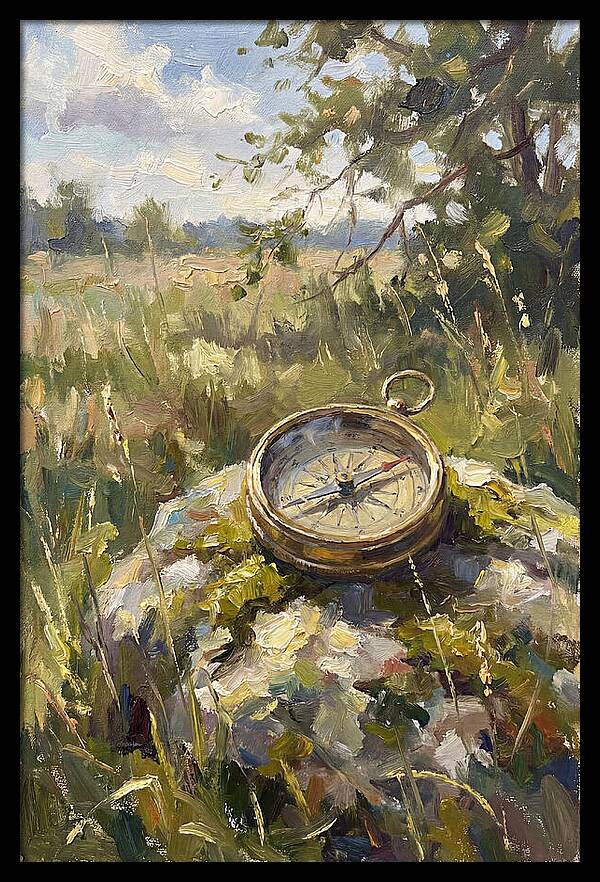 Compass In Natures Embrace