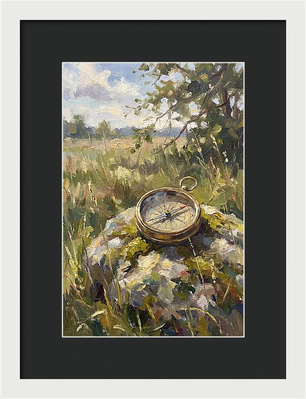 Compass In Natures Embrace