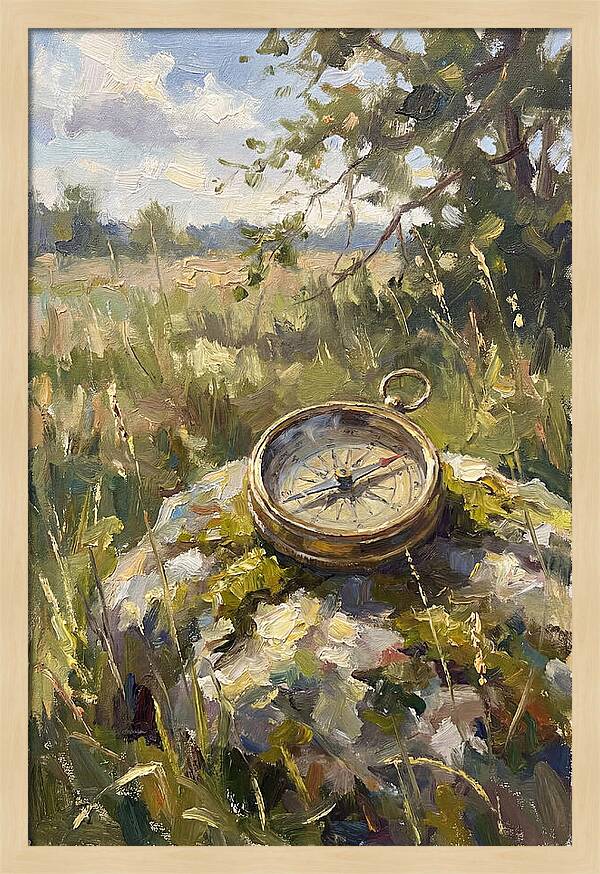 Compass In Natures Embrace