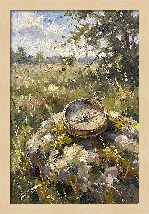 Compass In Natures Embrace
