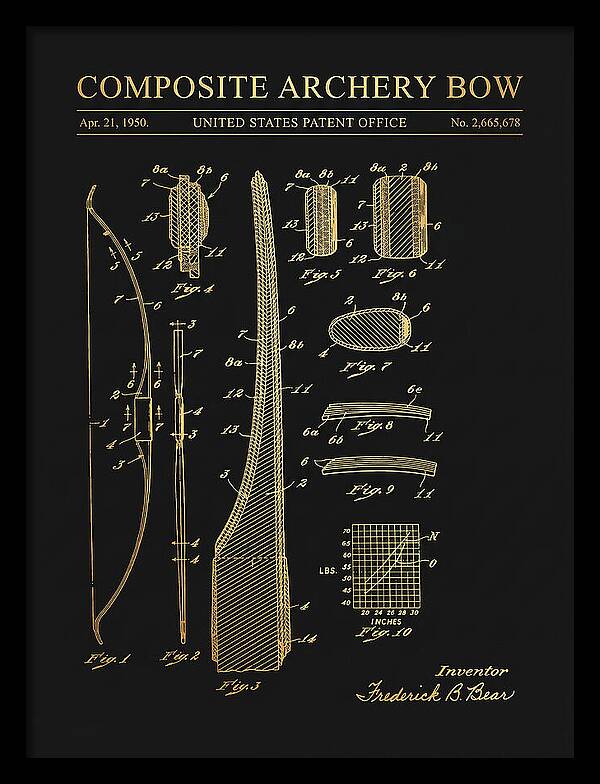 Composite Archery Bow Bear Gold Patent Us2665678a