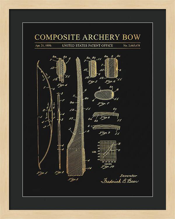 Composite Archery Bow Bear Gold Patent Us2665678a