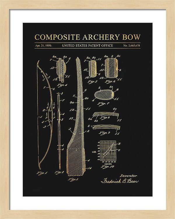Composite Archery Bow Bear Gold Patent Us2665678a