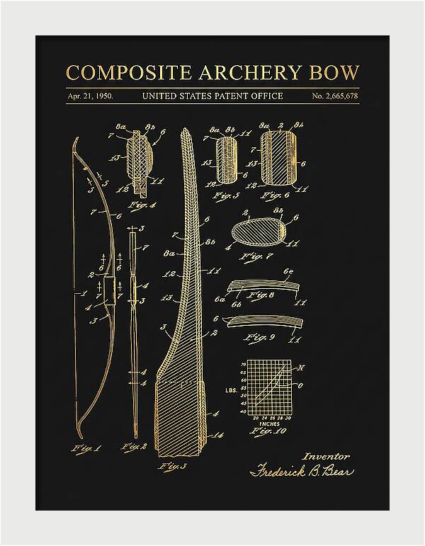 Composite Archery Bow Bear Gold Patent Us2665678a