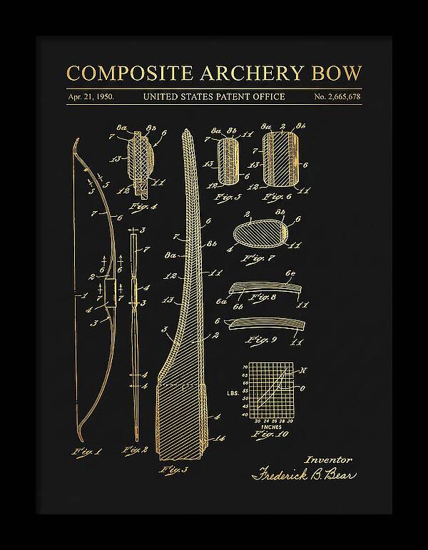 Composite Archery Bow Bear Gold Patent Us2665678a
