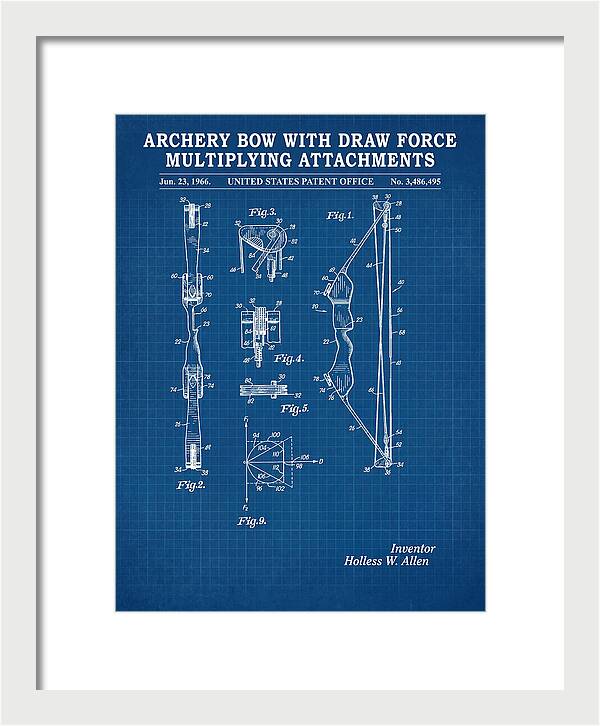 Compound Archery Bow Blueprint Patent Us3486495a