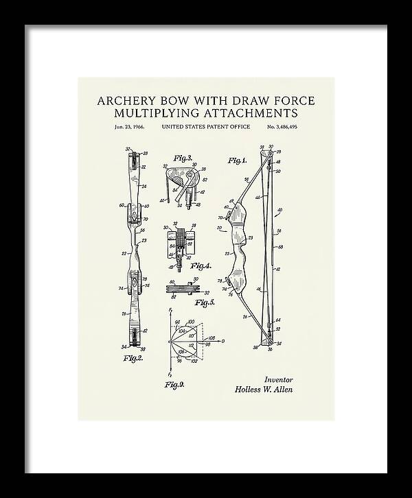 Compound Archery Bow Minimalist Patent Us3486495a