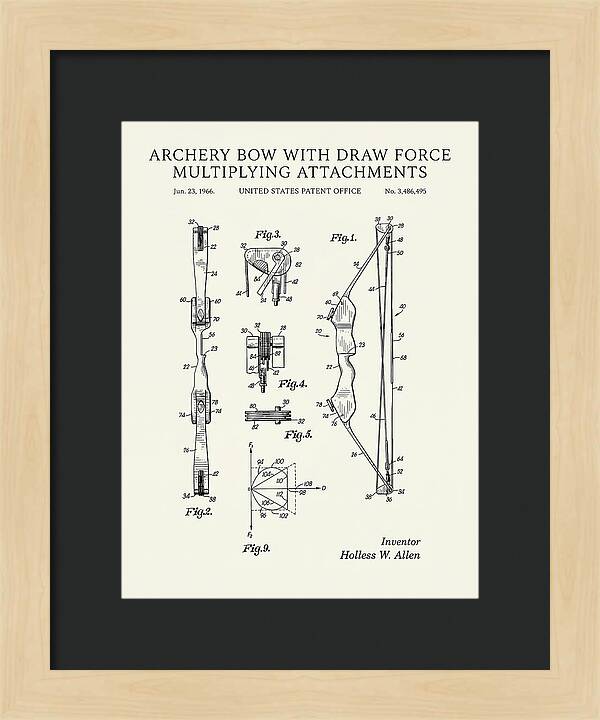 Compound Archery Bow Minimalist Patent Us3486495a
