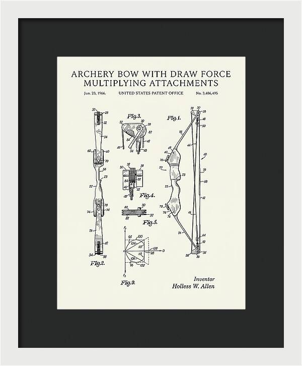 Compound Archery Bow Minimalist Patent Us3486495a