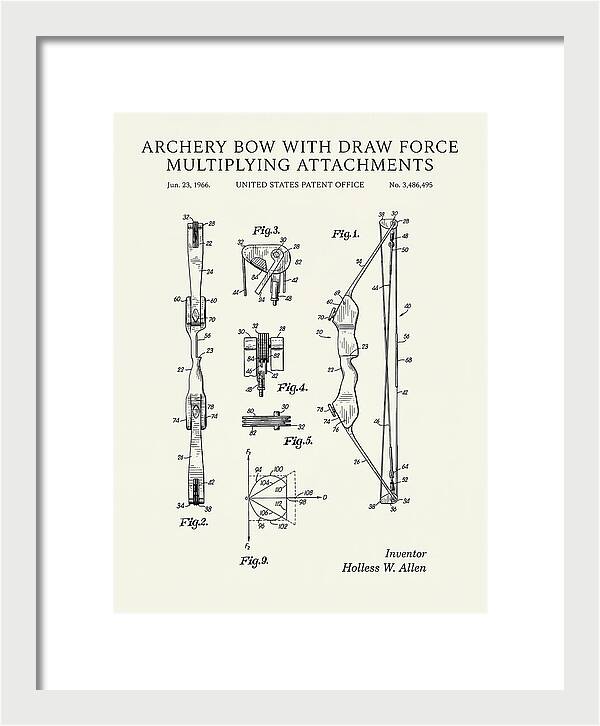 Compound Archery Bow Minimalist Patent Us3486495a