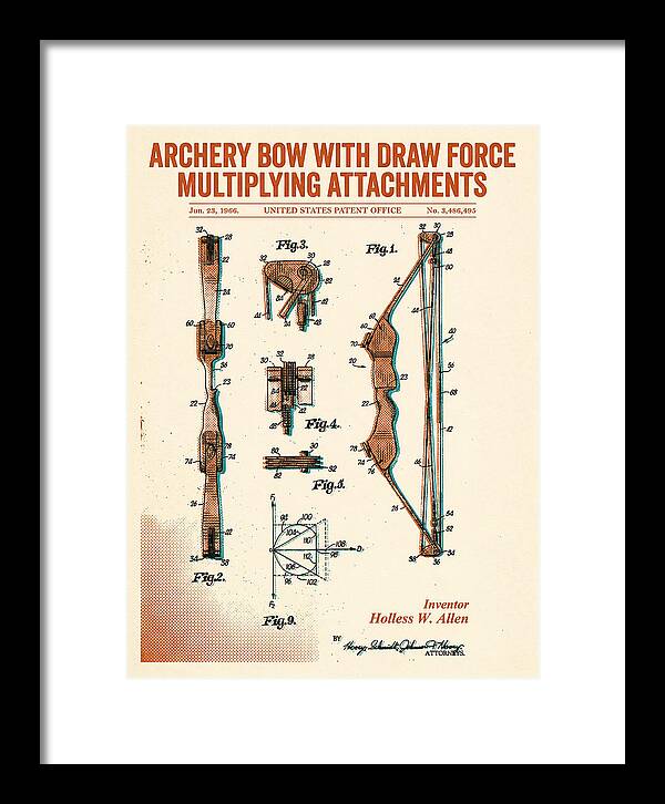 Compound Archery Bow Retro Patent Us3486495a