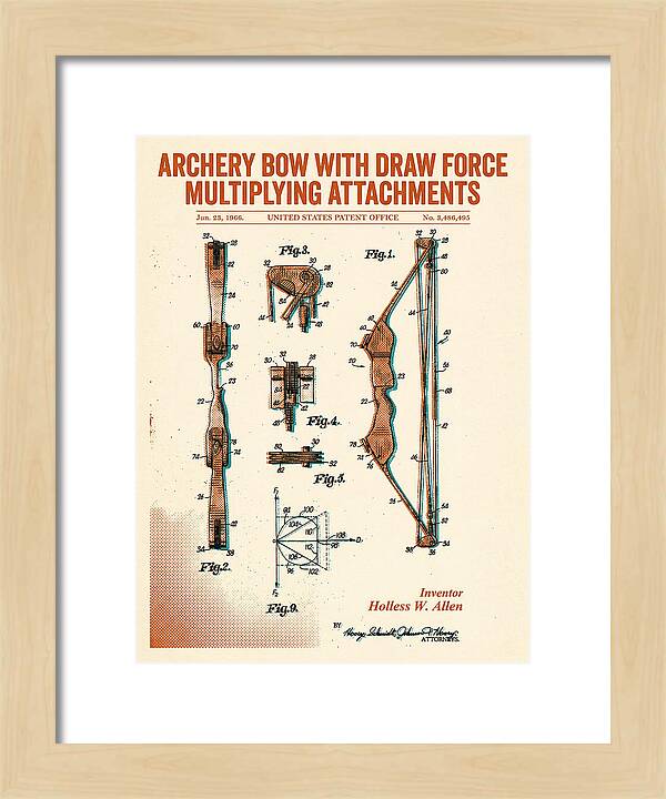 Compound Archery Bow Retro Patent Us3486495a